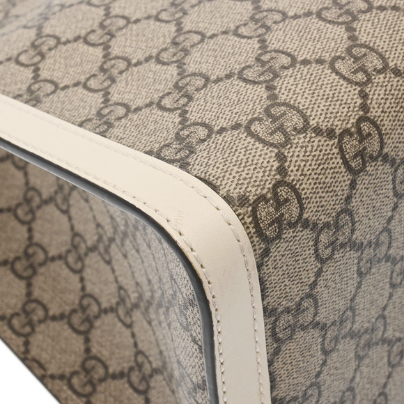 Gucci Padlock GG Chain Shoulder Bag Beige Supreme Canvas Tote - Picture 8 of 9